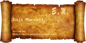 Baji Marcell névjegykártya